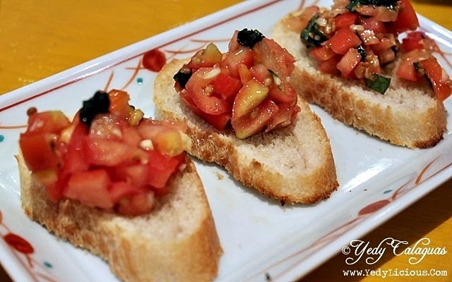 Bruschetta with Tomato Marine & Olive Oil at Yomenya Goemon Philippines Greenbelt 3