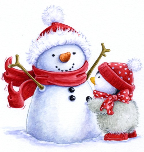 Милые новогодние рисунки