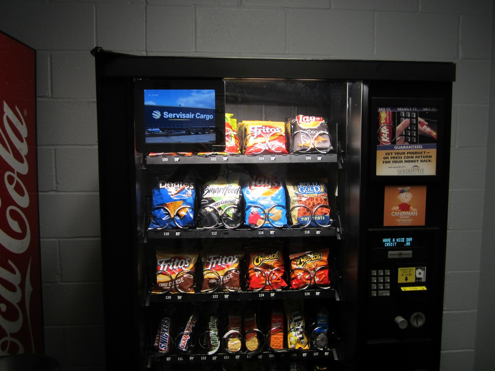 Candyman Vending Service Houston 2014 Advertise on one of our LCD