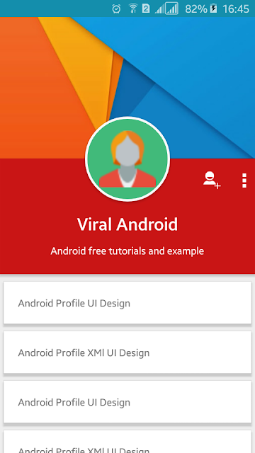 Android Example: How to Make Material Design Profile Screen