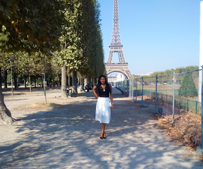 1a1ab Chika Ike lands in Paris for her Pre Birthday Vacation