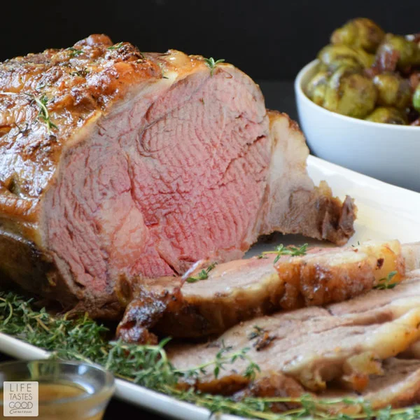 Garlic Crusted Prime Rib Roast | by Life Tastes Good for our holiday dinner