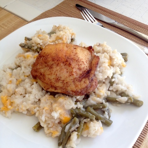 Cream Mushroom Chicken Rice Casserole