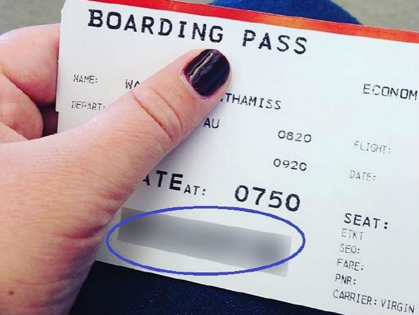 You Should NEVER EVER Post a Pic of Your Boarding Pass Online and Here