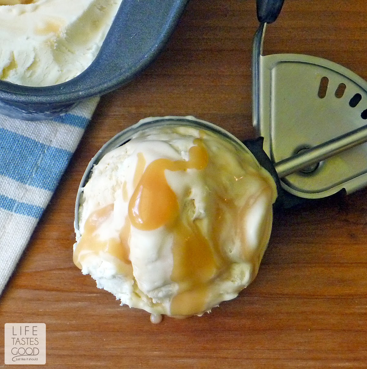 Salted Caramel Ice Cream Recipe - No Churn | by Life Tastes Good