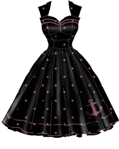 BlueBerry Hill Fashions: Rockabilly Anchor Dress Available in Plus Sizes