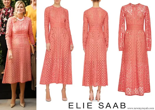 Queen Maxima wore Elie Saab Guipure Lace Dress