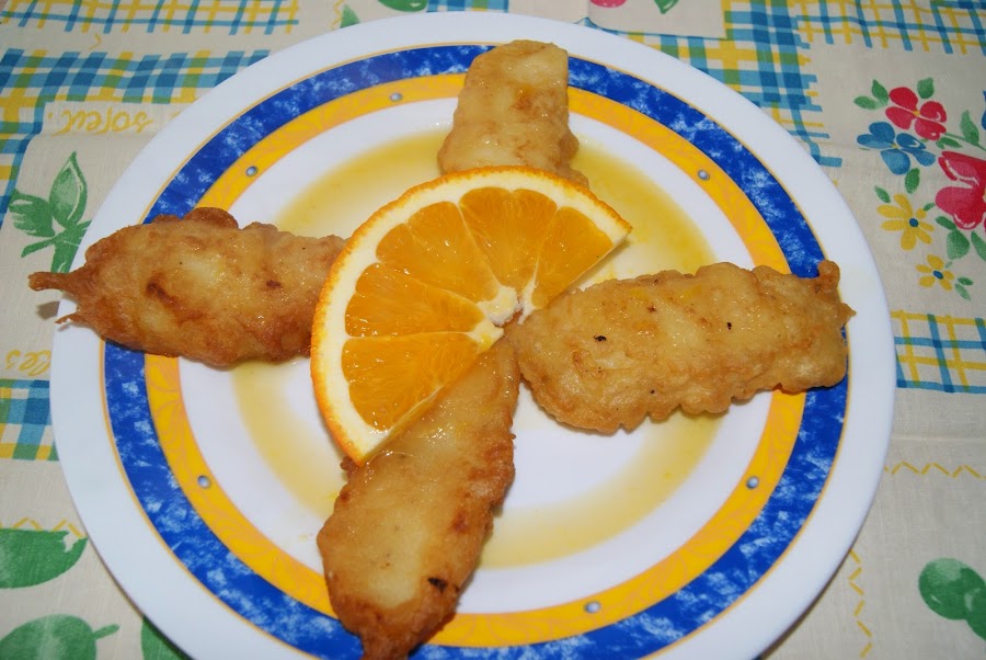 Pescado con salsa de naranja