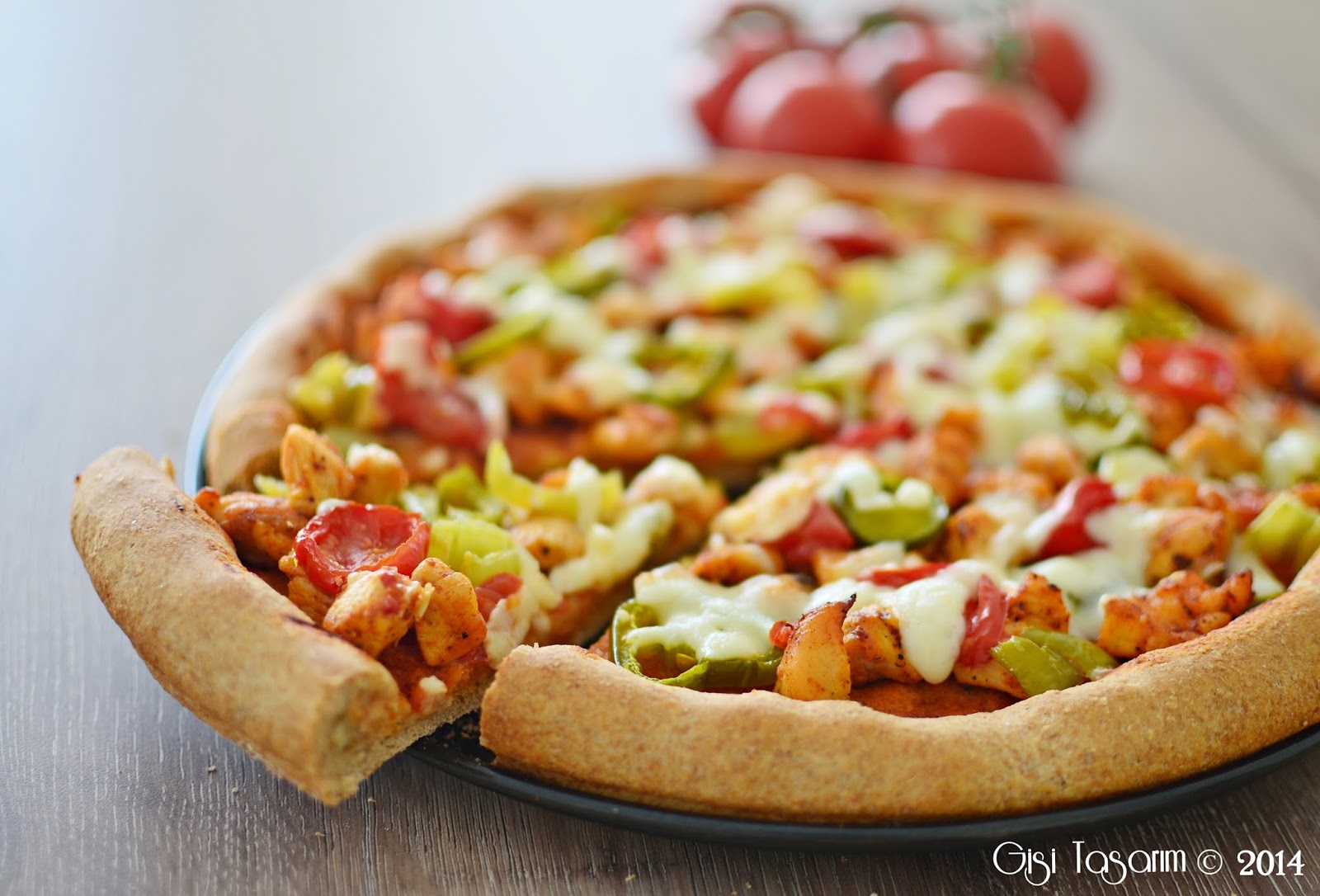 GiSi Acılı Tavuklu Pizza (Kaşarlı Kenar İle Detaylı Anlatım)