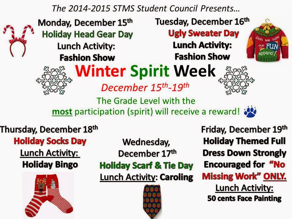 STMS Class Of 2015 Winter Spirit Week