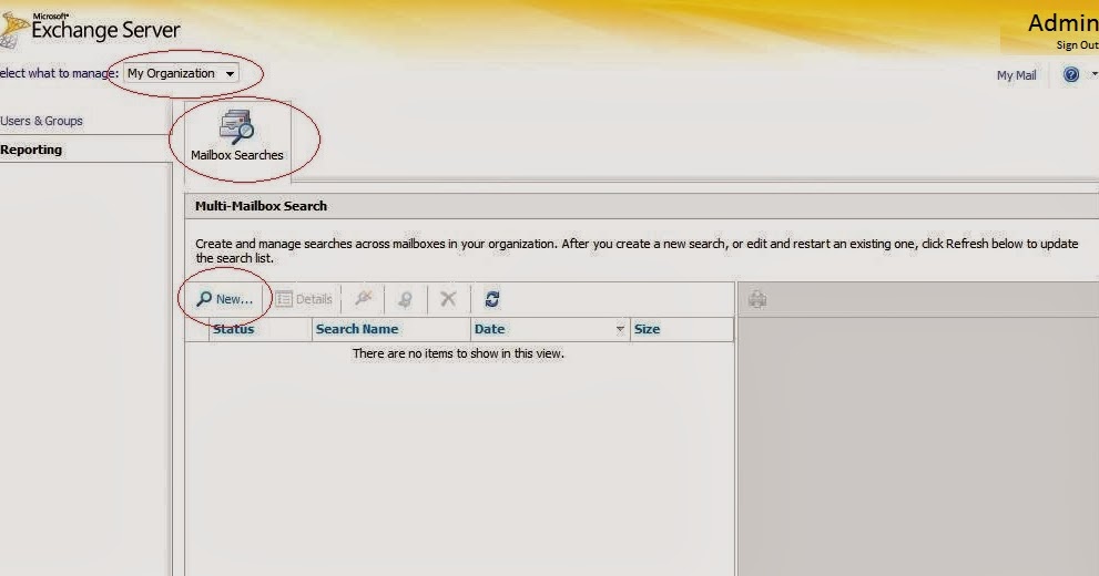 ExchangeITup Exchange 2010 MultiMailbox Search Part 1 Using the ECP