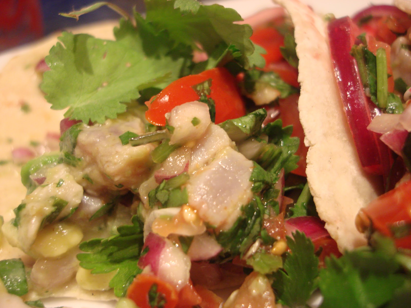 annika's apron Tuna Ceviche in soft tacos