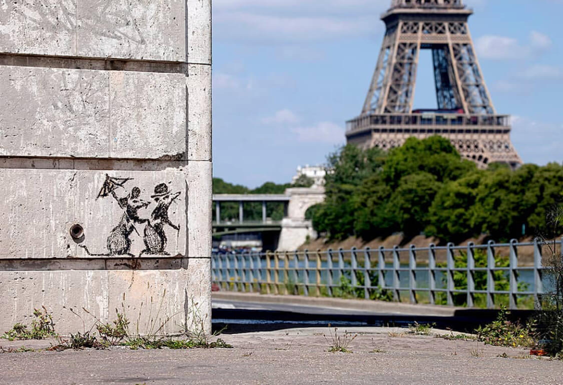 Banksy Is Back In Paris With Powerful New Pieces Of Street Art