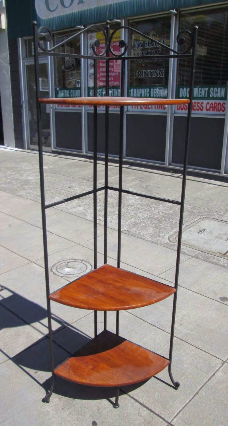 UHURU FURNITURE & COLLECTIBLES SOLD Tall Metal Corner Shelf (as is) 30