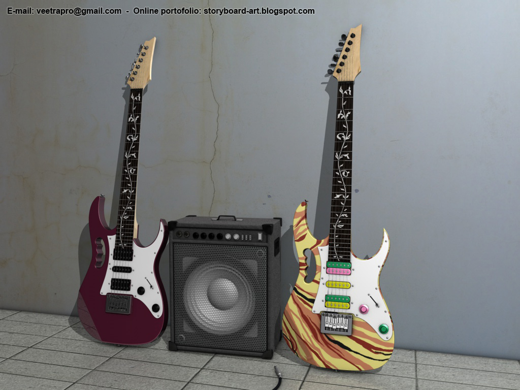3D Modeling Guitars Veetra Storyboard