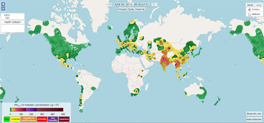 Maps Mania The Real Time Air Pollution Map