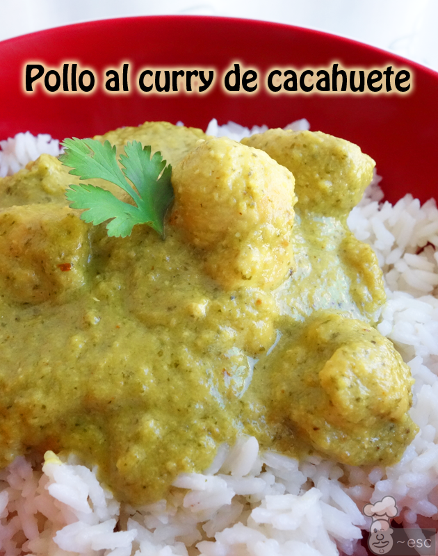 Pollo al curry de cacahuete con arroz aromático | Receta de curry rápida