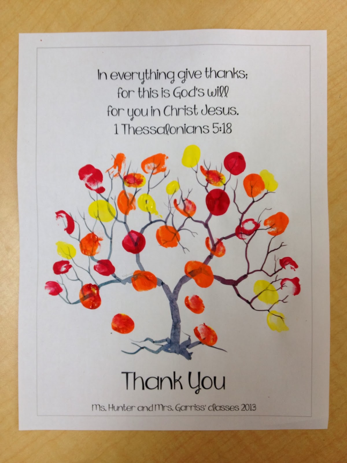 Thankful Kindergarteners