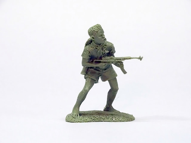 Accurate C.S.A Infantry set #1 in DARK Red Color 20 54mm soft plastic figures 
