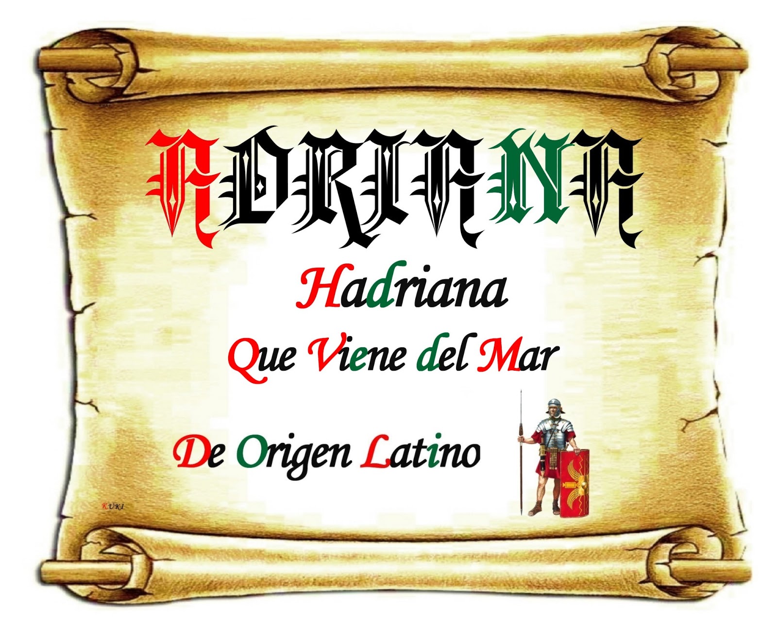 El origen de los nombres Adriana