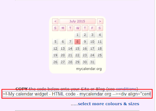 Cara Memasang Kalender Di Blog