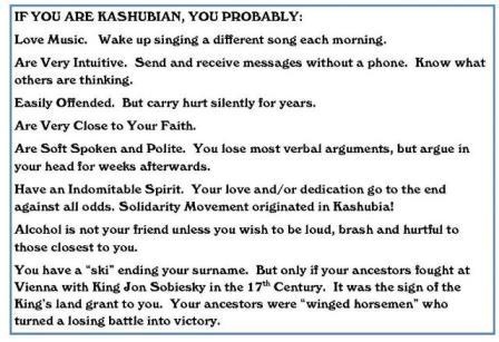 KASHUBIAN TRAITS