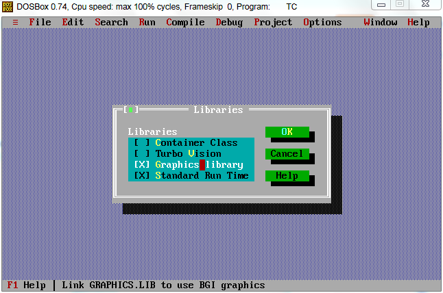 MCUG - DosBox Help: Using TC & Graphics mode in TC in DosBox
