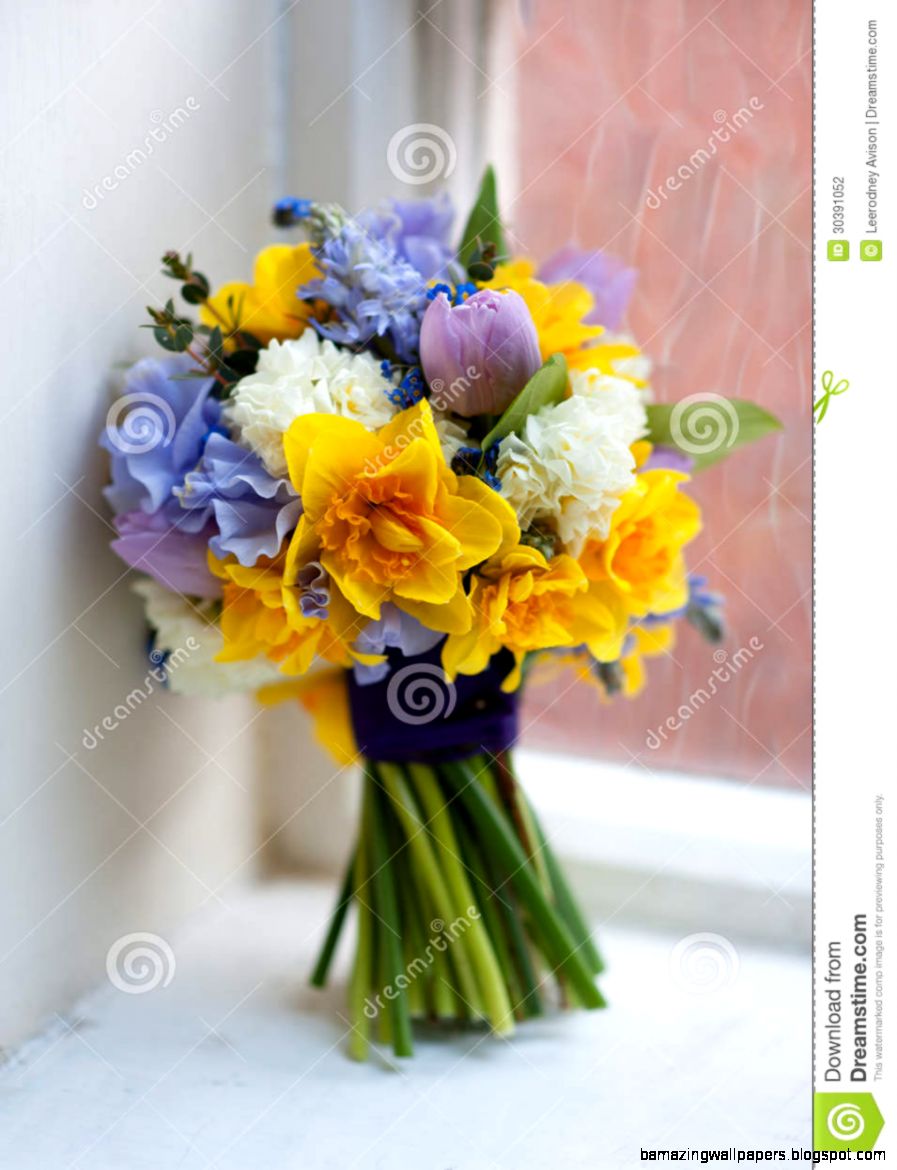 Spring Flowers Wedding Bouquet