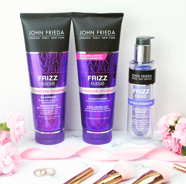 John Frieda Frizz Ease Forever Smooth Shampoo + Conditioner, and Extra Strength Serum Review