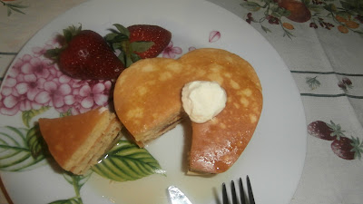pancake a forma di cuore 