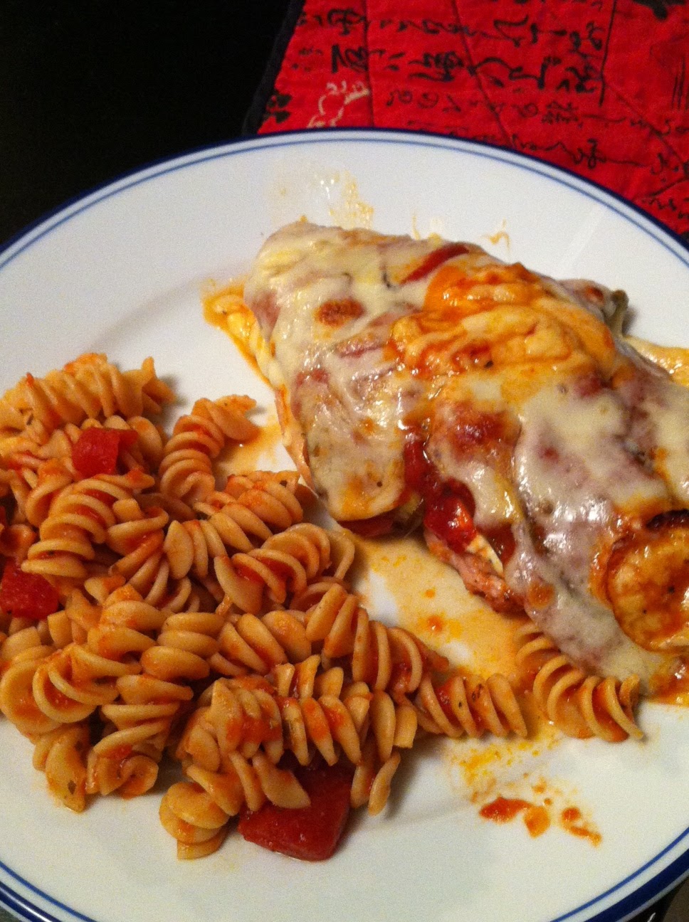 Boston Sock in a Toaster Chicken Ricotta Eggplant, otherwise known as