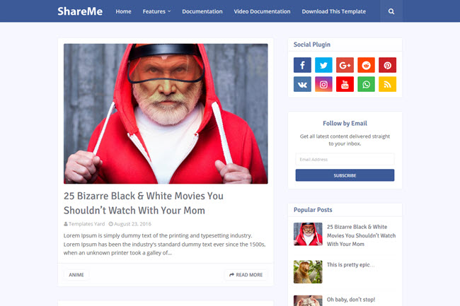 ShareMe - Blogger Template
