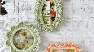 Ideas de decoración: marcos de fotos tejidos al crochet