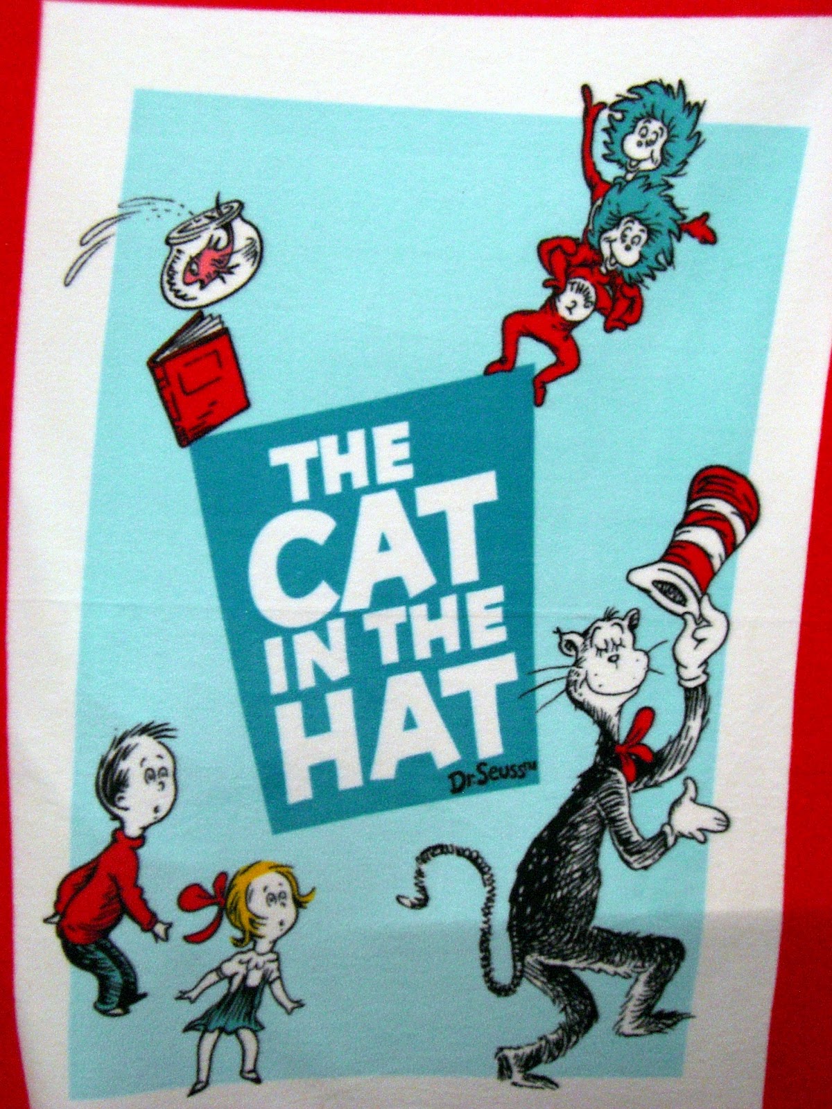 Treadle Yard Goods Cat in the Hat fleece