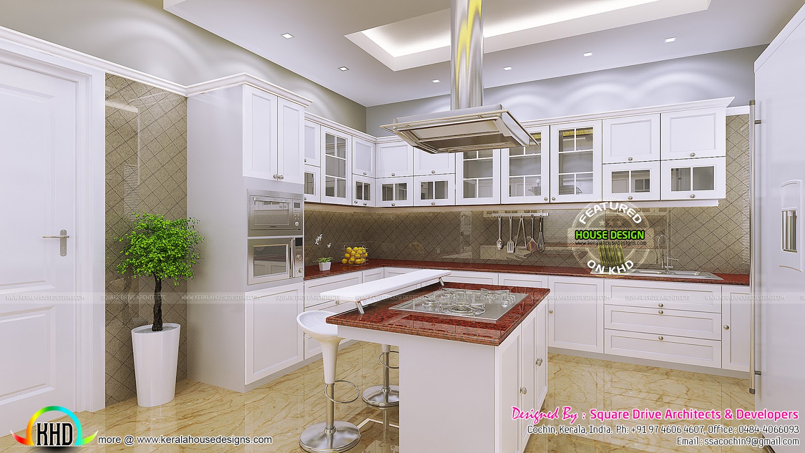 New modular kitchen and bedroom interior   Kerala home design and ...