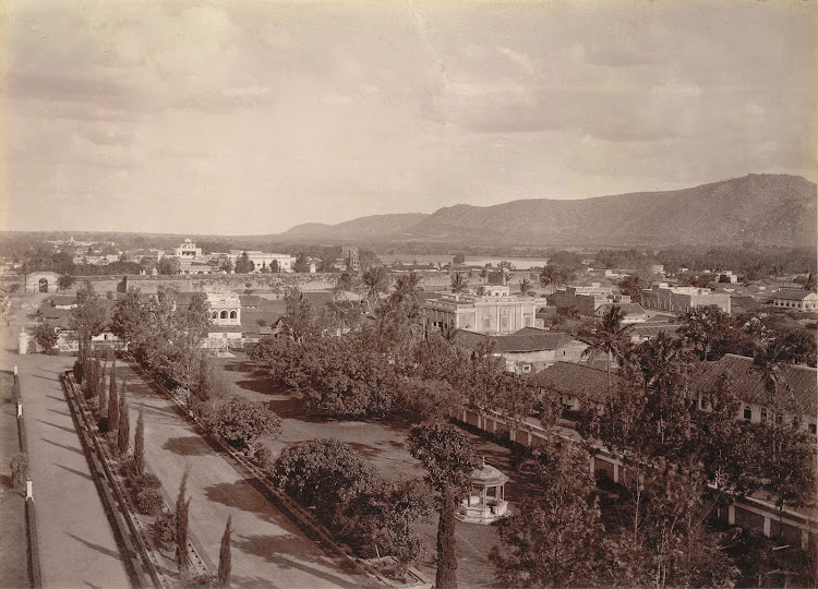 View of Mysore from the Jagan Mohan Palace - c1890's