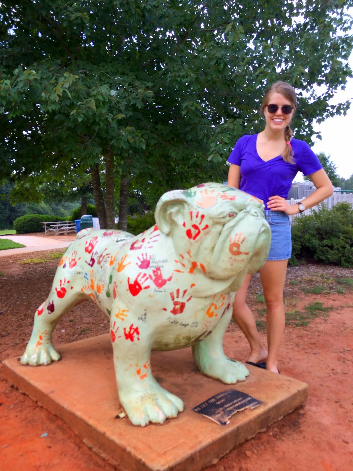 for remembering the good Athens Bulldog Statues