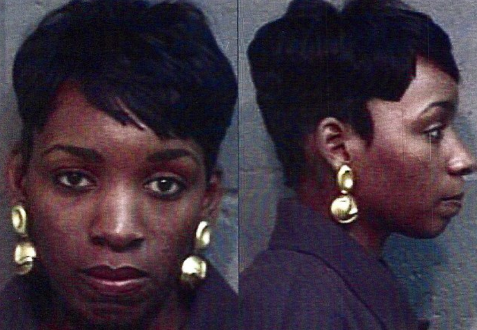 old mugshot and a theft of services conviction from 1992 on Real Housewives...