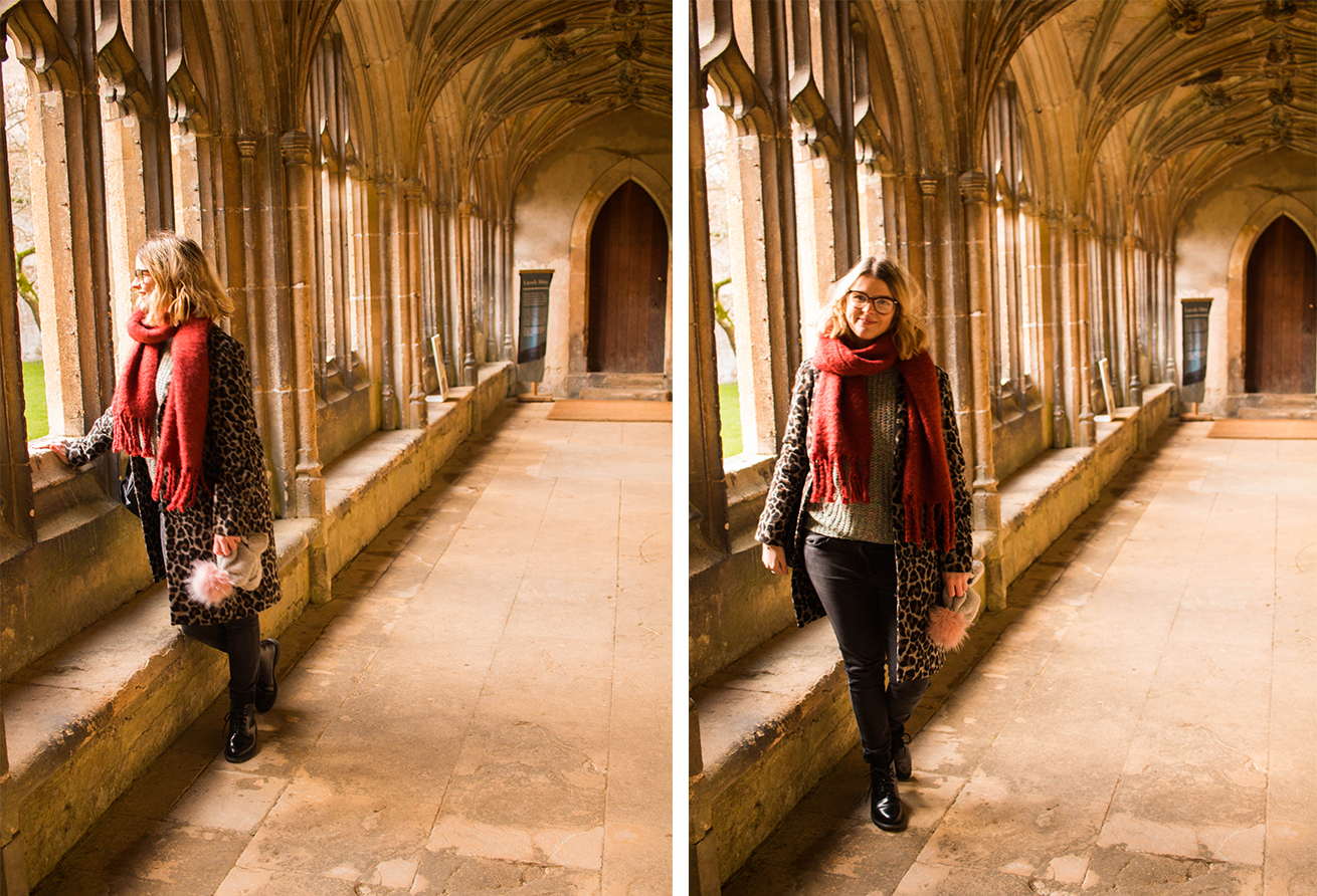 A photo diary from Lacock blog post inside the Catherdal - a beautiful view - Harry Potter filming location - Chloe Harriets lifestyle fashion blogger outfit