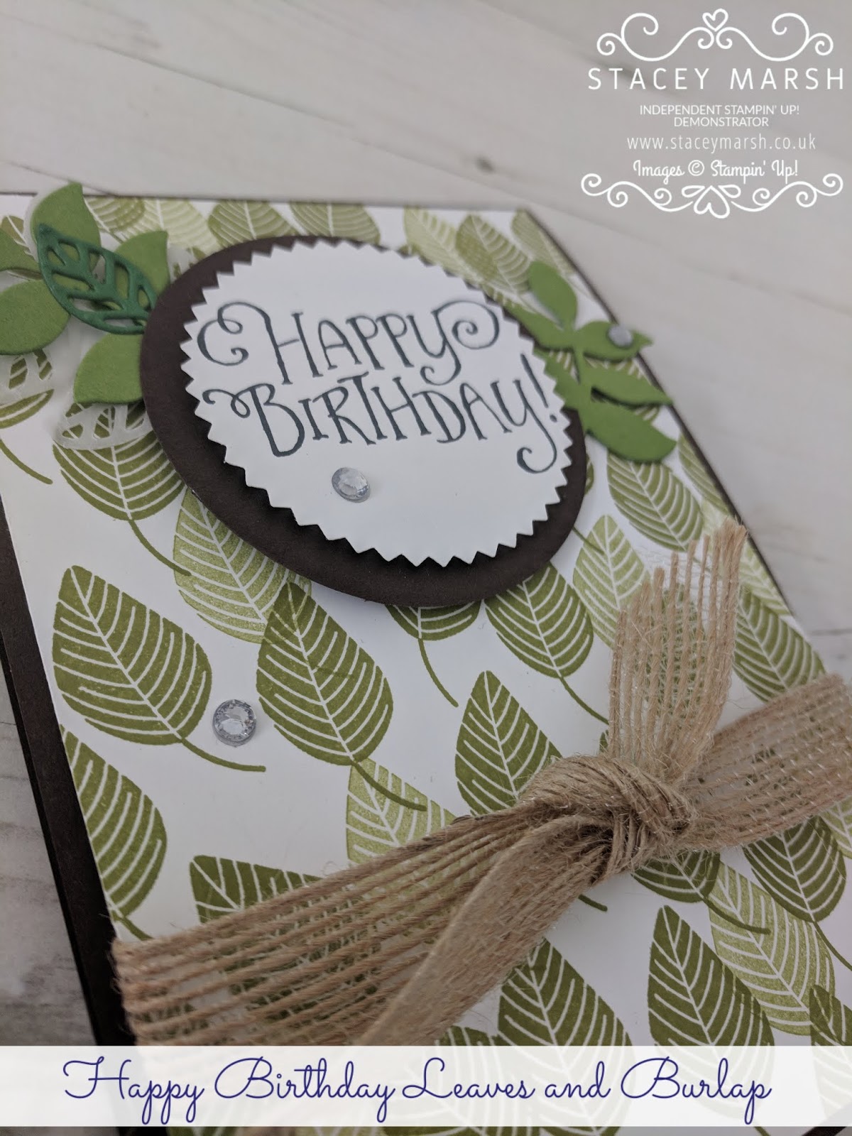 HAPPY BIRTHDAY LEAVES AND BURLAP | STACEY MARSH