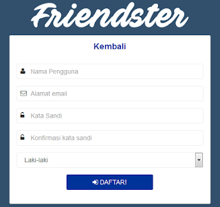 Halaman Daftar Friendster.id