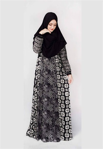 Trend model busana batik muslimah syar'i terbaru untuk lebaran 2017/2018 Trend model busana batik muslimah syar'i terbaru untuk lebaran 2017/2018