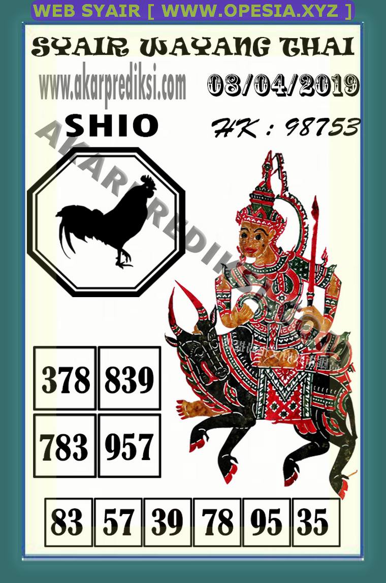 Kode syair hk Senin 8 April 2019 GOsyair SEDIA KODE SYAIR SGP ADA