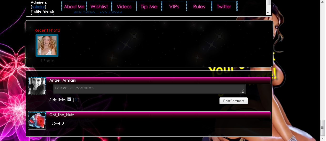 My Free MFC Profile Help FREE MFC Profile Neon Pink