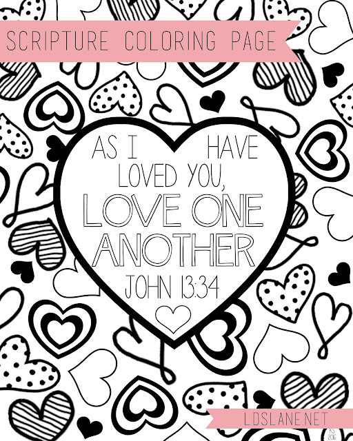 Scripture Coloring Page Love One Another