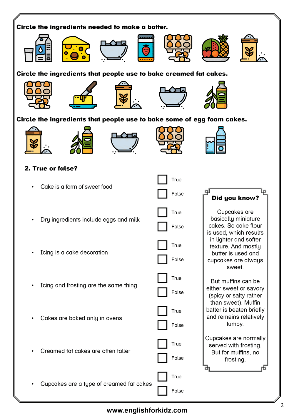 36 Reading A Recipe Worksheet - support worksheet