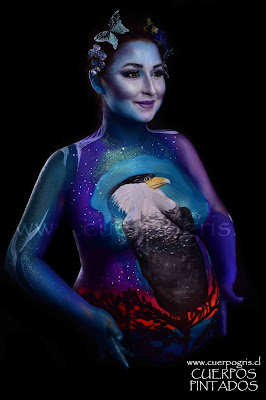 cuerpos pintados embarazada naturaleza