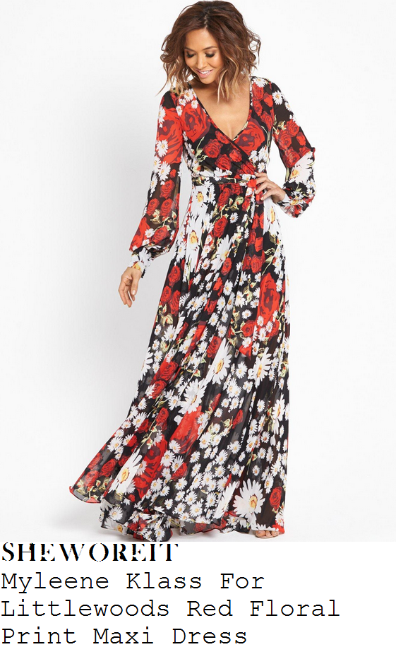myleene klass floral maxi dress
