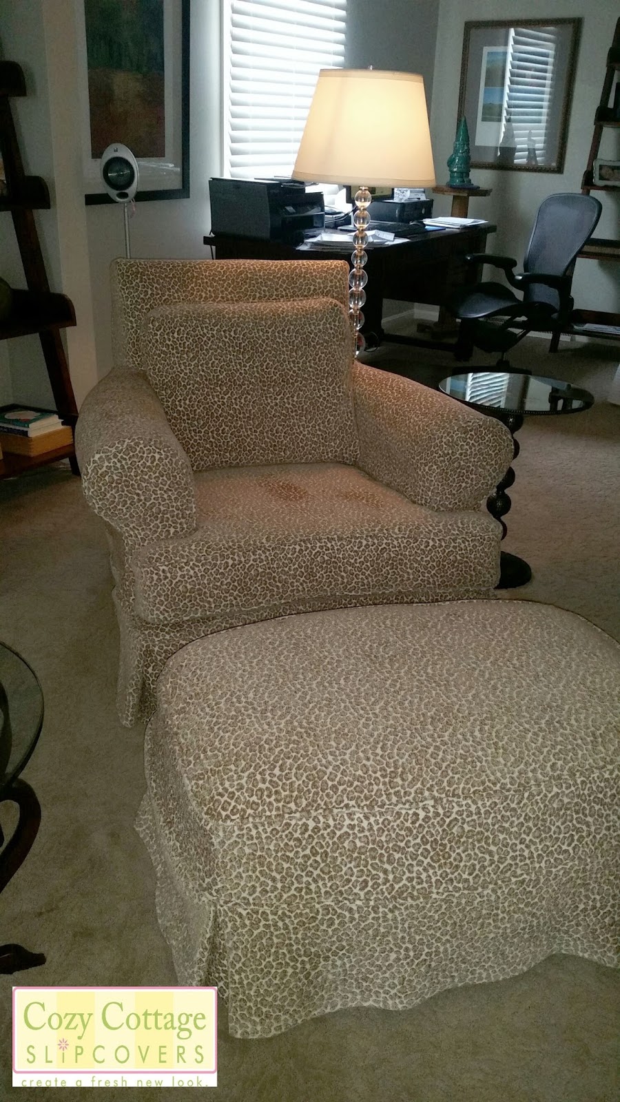 Cozy Cottage Slipcovers Leopard Animal Print Slipcover and Quilted