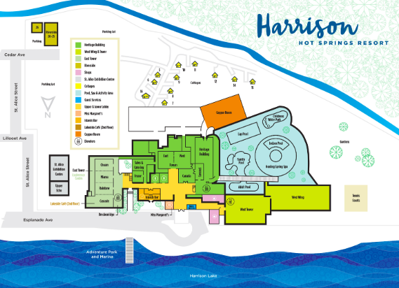 Harrison Hot Springs Resort Map splash